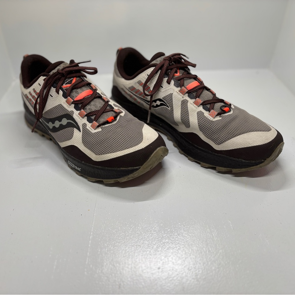 Saucony Xodus 10 Trail Running Shoes Men’s 13 S20555-35 Hiking Brown Orange - Picture 3 of 12